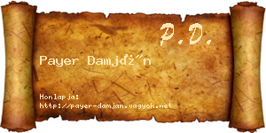 Payer Damján névjegykártya